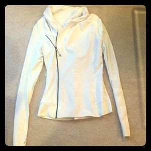 White lululemon side zip jacket